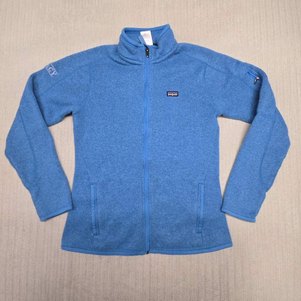 Patagonia Better Sweater Jacket Womens Medium Blue Full Zip Fleece Legacy Hiking